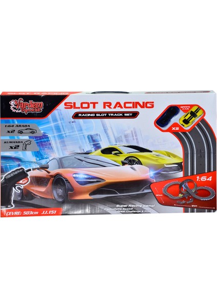 Jj 151-1 2 Araçlı Süper Yarış Seti 503 cm 1:64