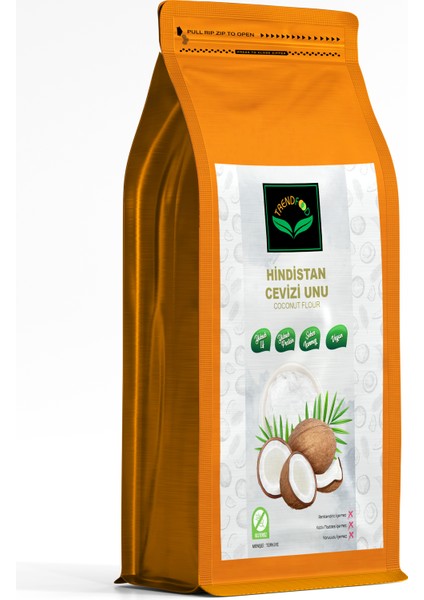 Hindistan Cevizi Unu Taş Değirmende Öğütülmüş 1 kg