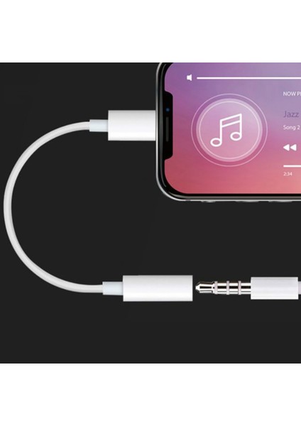 Iphone Cep Telefonlarına Uyumlu Kulaklık Çevirici Kablo Müzik Aux Dönüştürücü