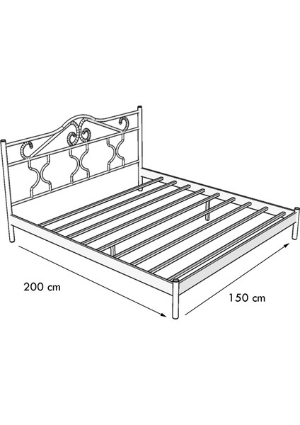 Gm 301 Gold Dublex Metal Karyola Siyah 150X200 modelleri