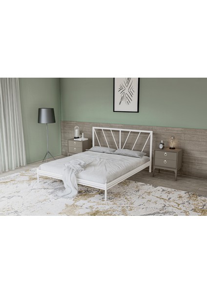 Gm 227 Gözde Dublex Metal Karyola Beyaz 160X200