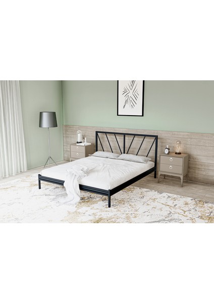 gm 227 Gözde Dublex Metal Karyola Siyah 150X200