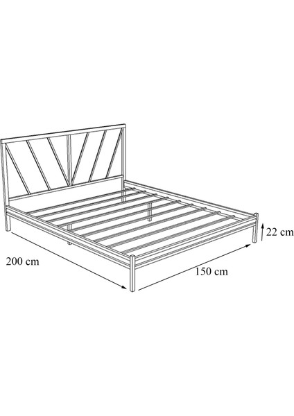 gm 227 Gözde Dublex Metal Karyola Siyah 150X200 modelleri