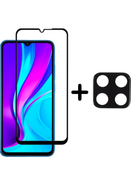 wowacs Samsung Galaxy A22 5d Tam Kaplayan Cam Ekran Koruyucu ve Kamera Lens Koruyucu Seti