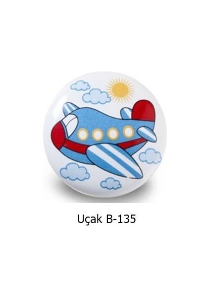 Porselen Düğme Bebek Çocuk Odası Dolap Çekmece Kulp Uçak modelleri