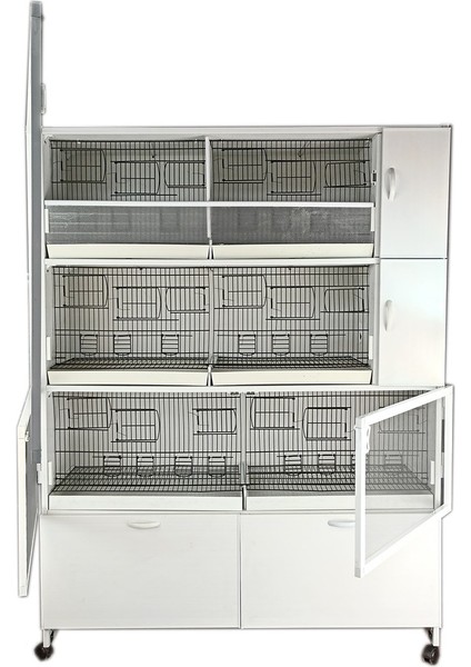 Istanbul Kafes - Model M53D Pvc Kafes - Muhabbet Salma Kafesi (Kurulu Montajlı Gönderim)