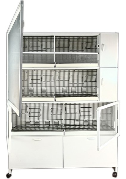 Istanbul Kafes - Model M53D Pvc Kafes - Muhabbet Salma Kafesi (Kurulu Montajlı Gönderim)