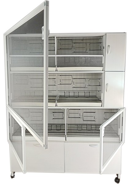 Istanbul Kafes - Model M53D Pvc Kafes - Muhabbet Salma Kafesi (Kurulu Montajlı Gönderim)