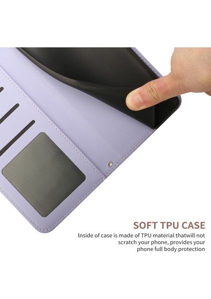 Zte Blade V30 Vita Mor Için Şakayık Deri Kılıf (Yurt Dışından)