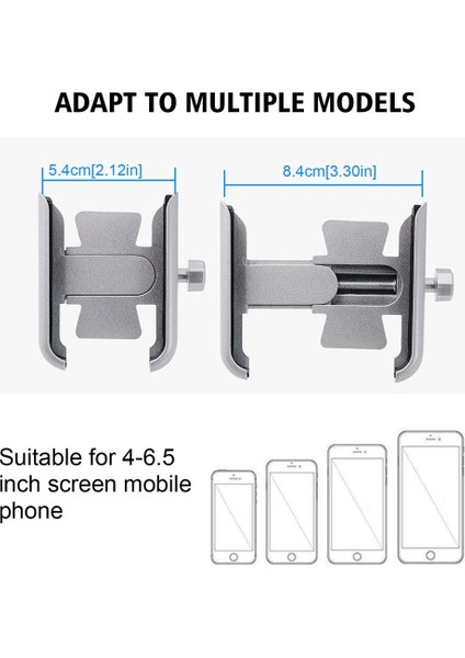 Motosiklet Alüminyum Alaşım Cep Telefonu Tutucu Braketi Gümüş (Yurt Dışından) modelleri