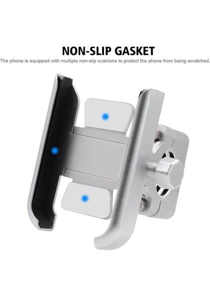 Motosiklet Alüminyum Alaşım Cep Telefonu Tutucu Braketi Gümüş (Yurt Dışından) fırsatları