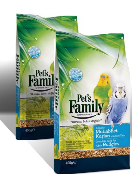 Pets Family Muhabbet Kuş Yemi 2 x 400 gr