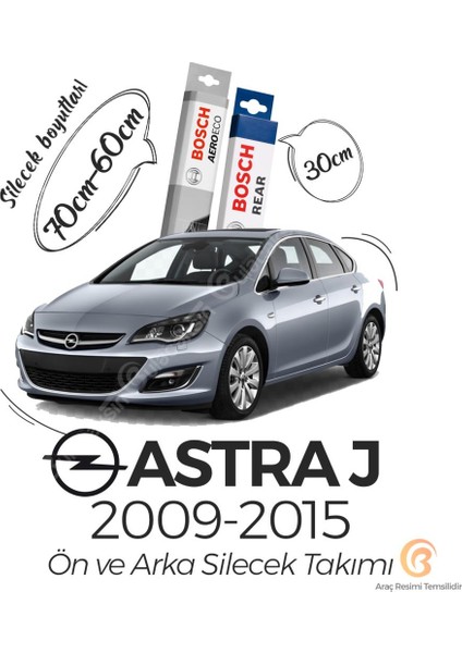 Aeroeco Opel Astra J 2009 - 2015 Ön ve Arka Silecek Seti fiyatları