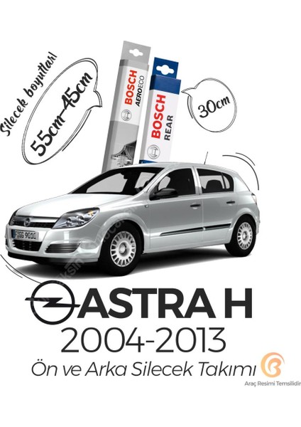 Aeroeco Opel Astra H 2004 - 2013 Ön ve Arka Silecek Seti fiyatları