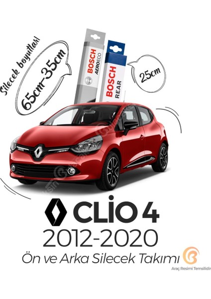 Aeroeco Renault Clio 4 2012 - 2020 Ön ve Arka Silecek Seti fiyatları