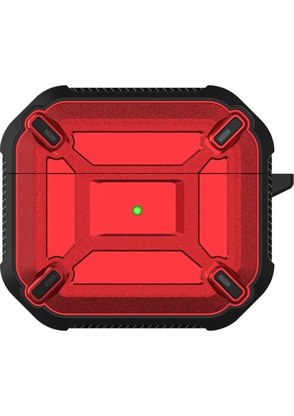 3 Kırmızı Için Tpu + Pc Kulaklık Kılıfı (Yurt Dışından)