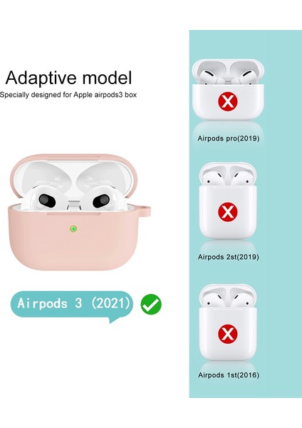 3 Açık Pembe Için Silikon Kulaklık Kılıfı (Yurt Dışından) fırsatları