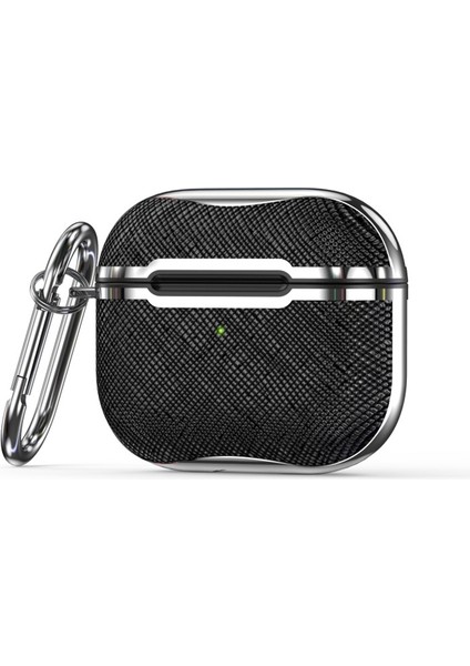 3 Siyah + Gümüş Için Kumaş Doku Kulaklık Kasası (Yurt Dışından)