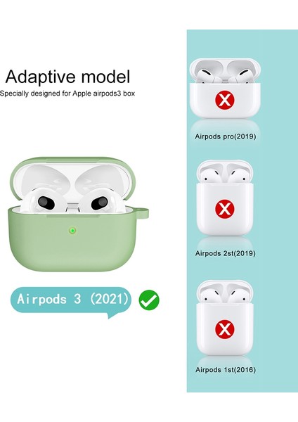 3 Nane Yeşili Için Silikon Kulaklık Kılıfı (Yurt Dışından) fırsatları