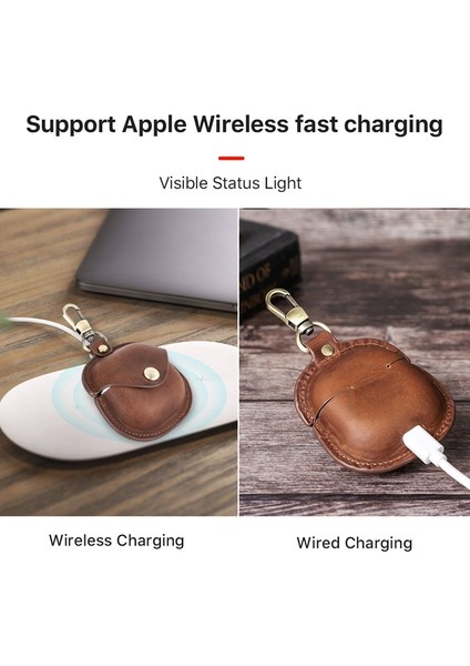 CF1119 Pro Için Galaxy Buds Pro Çılgın At Deri Kılıf Kraliyet Mavi (Yurt Dışından)