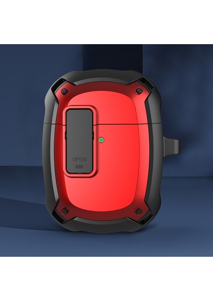 Google Pix Tomurcukları Için Switch ile Kulaklık Kılıfı Siyah Kırmızı (Yurt Dışından)