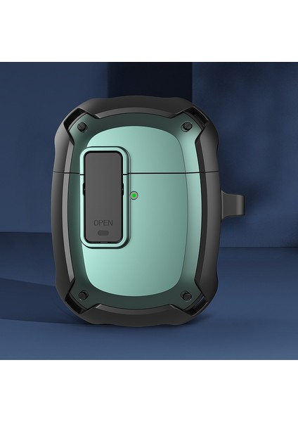 Google Pix Tomurcukları Için Switch ile Kulaklık Kılıfı Siyah Yeşil (Yurt Dışından)