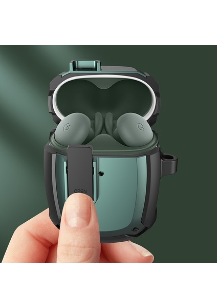 Google Pix Tomurcukları Için Switch ile Kulaklık Kılıfı Siyah Mavi (Yurt Dışından)