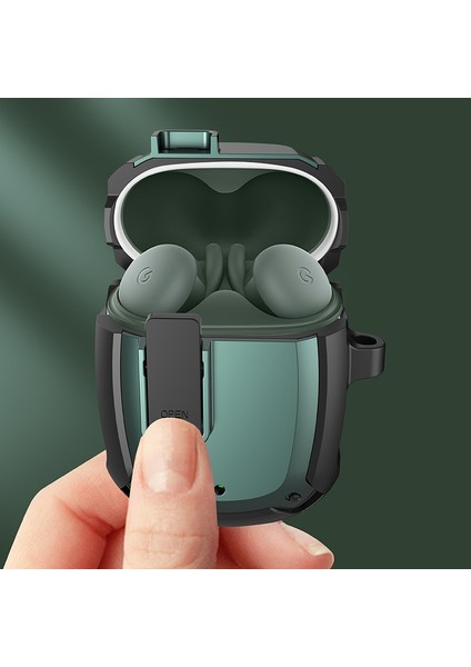Google Pix Tomurcukları Için Switch ile Kulaklık Kılıfı 2 Siyah Sarı (Yurt Dışından)