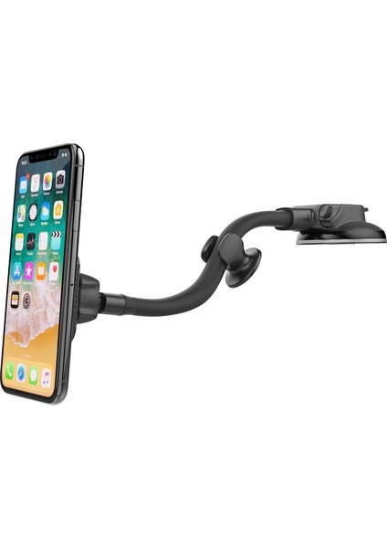 Dönen Manyetik Vakum Hava Giriş Yerçekimi Telefon Braketi M08-S1 Gri (Yurt Dışından)
