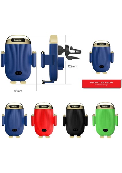 Araba Wiress Charger Telefon Tutucu Siyah (Yurt Dışından) fiyatları