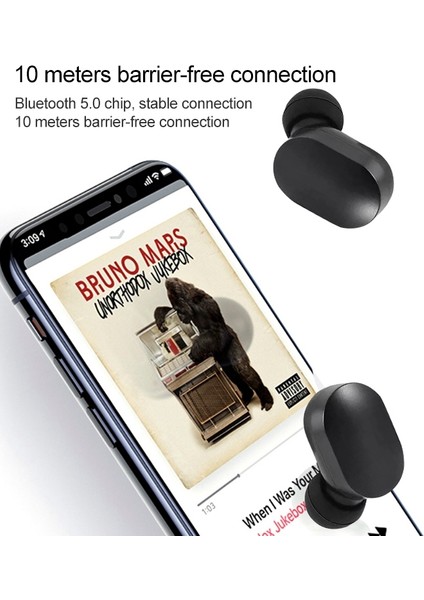Dt-16 Wiress Iki Kulak Bluetooth Kulaklık Siyahı (Yurt Dışından)