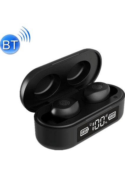 F96 Kulaklıklar LED Ekran Bluetooth Kulaklık Siyahı (Yurt Dışından)