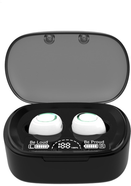 MD06 Tws Wiress Touch Dijital Ekran Bluetooth Kulaklık Siyah (Yurt Dışından)