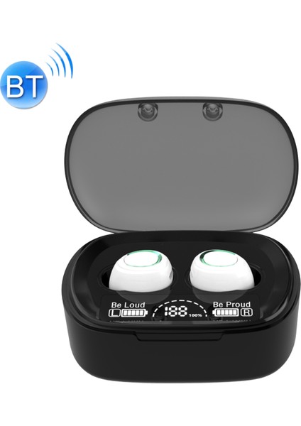 MD06 Tws Wiress Touch Dijital Ekran Bluetooth Kulaklık Siyah (Yurt Dışından)