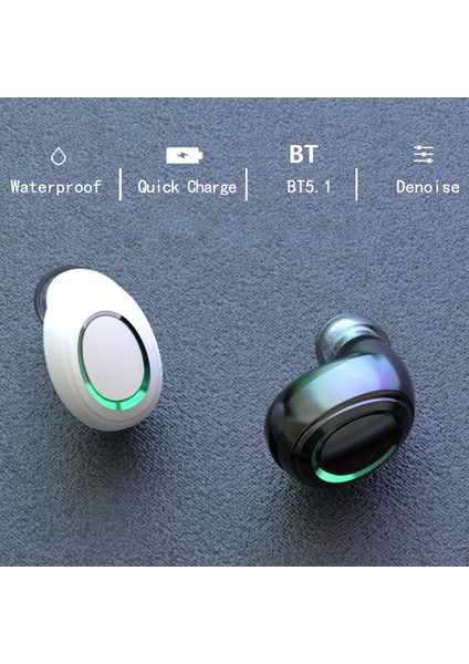 MD06 Tws Wiress Touch Dijital Ekran Bluetooth Kulaklık Siyah (Yurt Dışından)