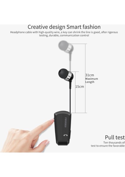 Fineblue F990 Gürültü Azaltma Lavalier Bluetooth Kulaklık Siyah (Yurt Dışından)