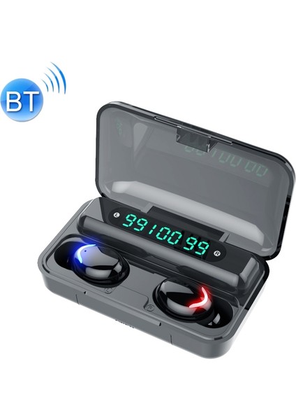 F9-5c Üç Ekran Dijital Ekran Bluetooth Kulaklık Siyah (Yurt Dışından)