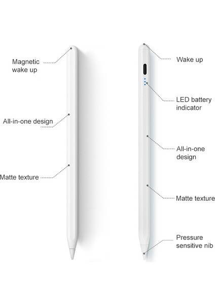 Ipad Beyaz Için Manyetik Anti-Mistouch Kapasitans Stylus (Yurt Dışından)