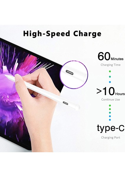 Ipad / iPad Pro Için Stylus (2018 ve Üstü) Beyaz (Yurt Dışından)