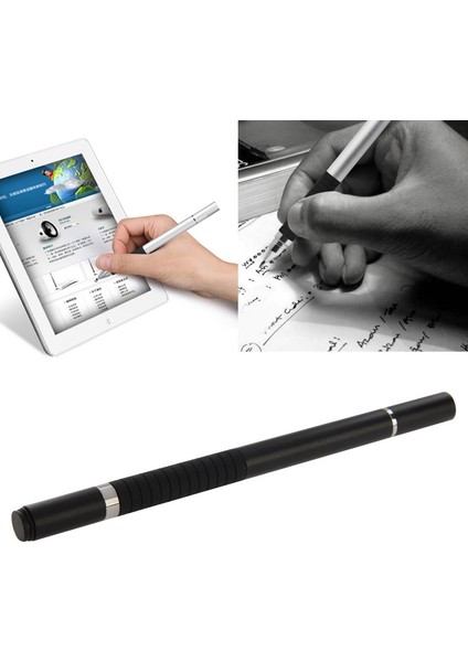 2'de 1 Stylus Dokunmatik Kalem + Top Kalemi Siyah (Yurt Dışından)