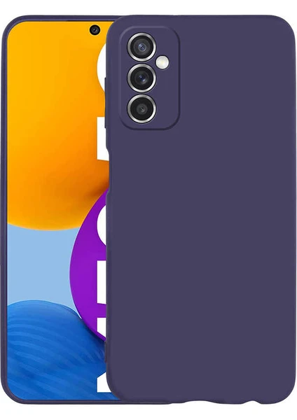 Case 4U Samsung Galaxy M52 Uyumlu Kılıf Klasik Mat Renkli Yumuşak Premier Silikon Lacivert