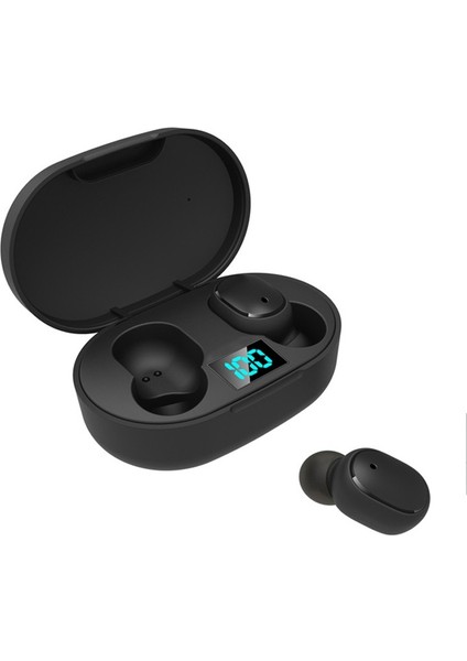 E6S Tws LED Ekran Wireses Bluetooth Kulaklık Siyahı (Yurt Dışından)