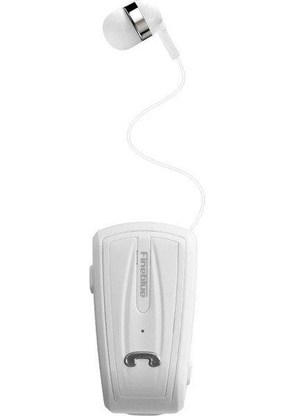 F-V6 Lavalier Çekme Kablosu Bluetooth Kulaklık Beyaz (Yurt Dışından)