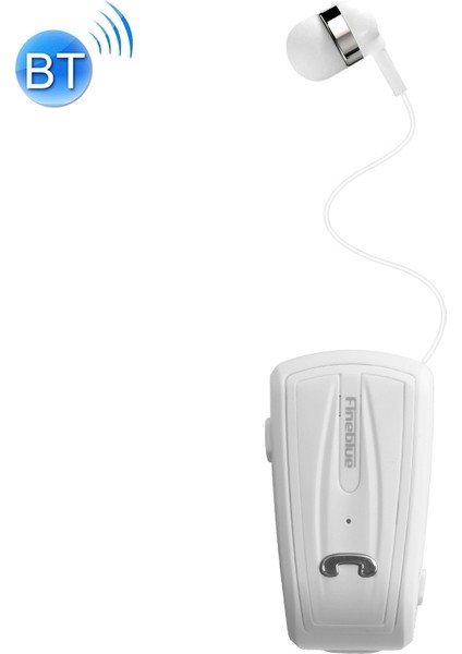F-V6 Lavalier Çekme Kablosu Bluetooth Kulaklık Beyaz (Yurt Dışından)