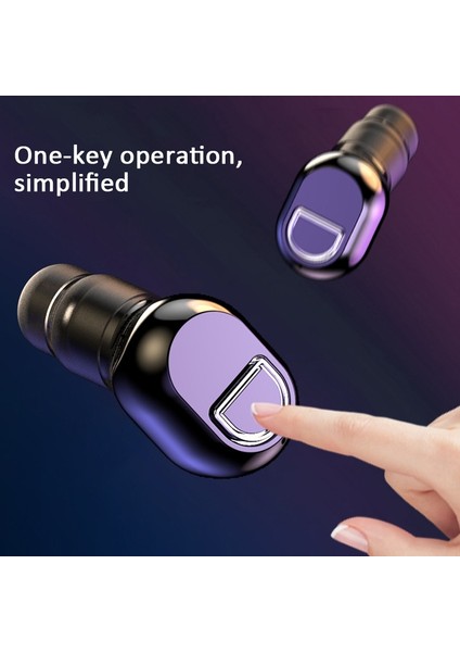 J21 Tws Mini Bluetooth Kulaklık Tek Kulak (Siyah) Siyah (Yurt Dışından)