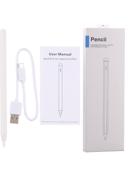 Ipad / iPad Pro Için Stylus (2018 ve Üstü) Beyaz (Yurt Dışından)