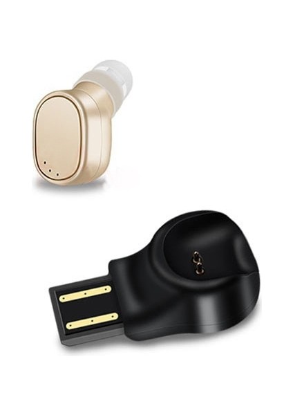 Lesiri X12 USB Manyetik Şarj Mini Bluetooth Kulaklık Altın (Yurt Dışından)
