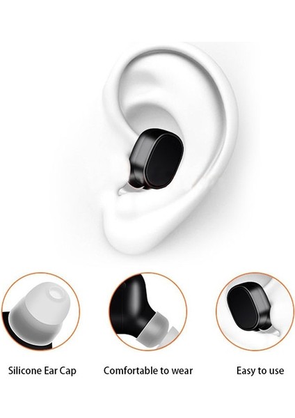 Lesiri X12 USB Manyetik Şarj Mini Bluetooth Kulaklık Altın (Yurt Dışından)