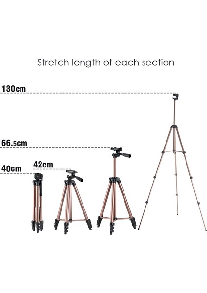4 Kesit Katlanır Alüminyum Alaşım Tripod Montajı Siyah (Yurt Dışından) modelleri