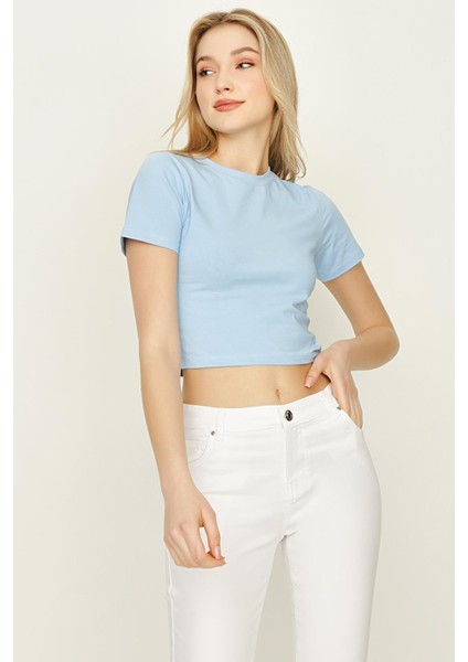 Kadın Basic Örme Crop Body